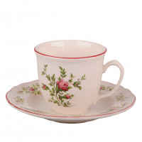 Чашка с блюдцем Claytan Ceramics Английская роза 0.24 л