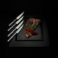 Набор кухонных ножей для стейка Samura Bamboo 4 шт