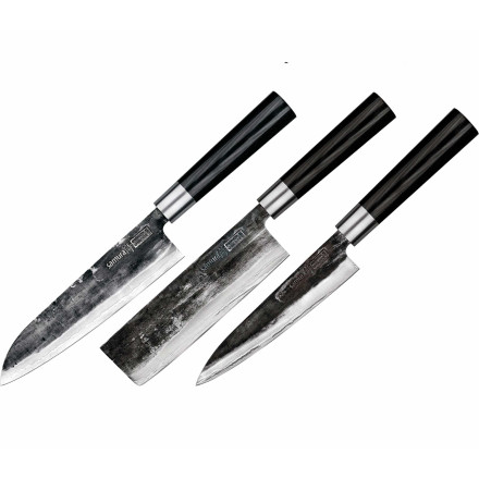 Набір кухонних ножів "Кухарська трійка" Samura Super 5 3 шт