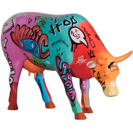 Коллекционная статуэтка Cow Parade корова Hip-hop, Size L 30×9×20 см