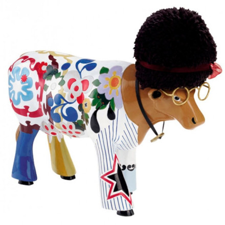 Коллекционная статуэтка Cow Parade корова Wooodstock, Size L 30×9×20 см