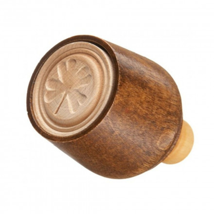 Печатка дерев'яна для масла Ateco "4-х листна конюшина" Ø3 см