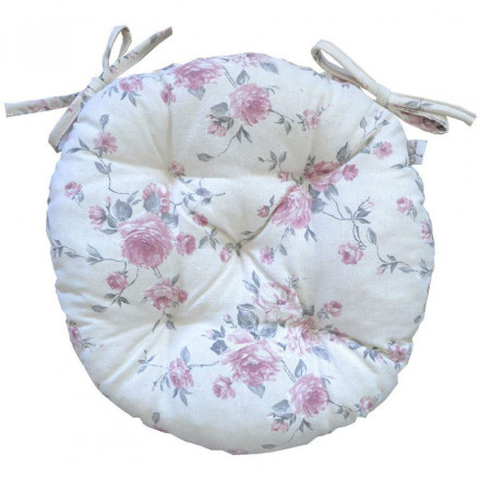 Подушка на стілець кругла Прованс Bella Троянди 40 см
