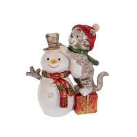 Фигурка декоративная Lefard Тигр и снеговик 10 см