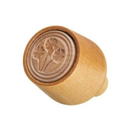 Печатка дерев'яна для масла Ateco "букетик волошок" Ø3 см
