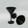 Комплект черных бокалов для мартини Sakura 0.2 л