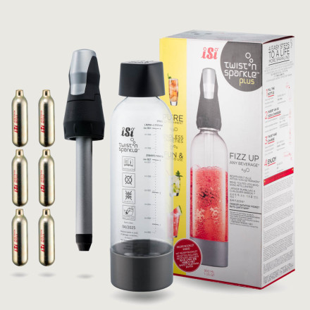 Сифон-набір для приготування газованих напоїв та коктейлів ISi Twist’n Sparkle