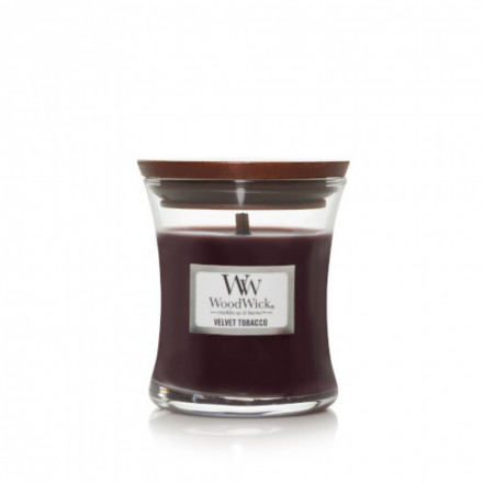 Ароматическая свеча с ароматом табака и ванили Woodwick Velvet Tobacco