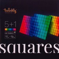 Панель Smart LED Twinkly Squares 1+5 RGB, Gen II, IP20, 16x16см, белый кабель