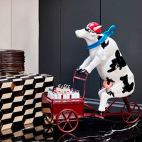 Коллекционная статуэтка Cow Parade корова Lait Triporteur, Size XL 34×13×26 см