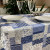 Водоотталкивающая скатерть Прованс Simfoni Пэчворк синий 022353