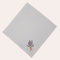 Салфетка с сеткой из вышитой коллекции LiMaSo Лаванда 40x40 см