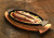 Сковорода чугунная для рыбы LAVA 15x24 см на деревянной подставке