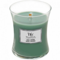 Ароматична свічка з ароматом шавлії та мирри Woodwick Sage & Myrrh