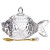 Икорница с ложкой LeGlass Золотая рыбка 16х10 см 355-004