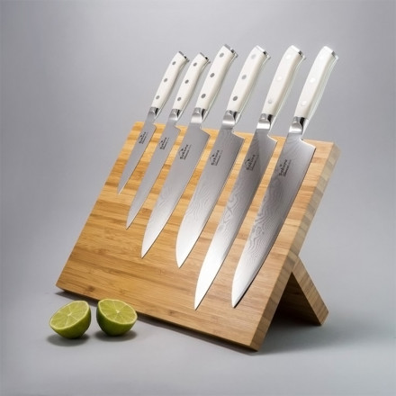 Набір ножів на підставці Sakura Ivory corian