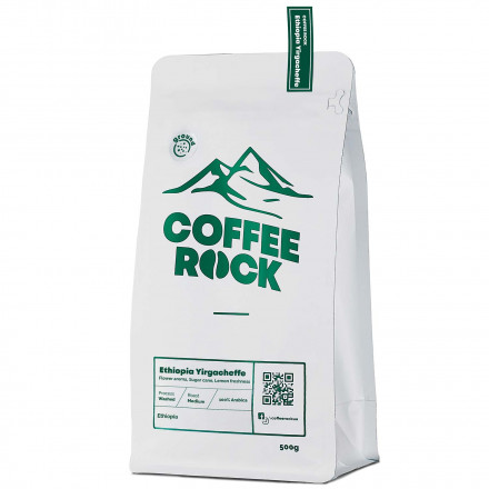 Кава арабіка 100% Coffee Rock Моносорт Ефіопія Йоргачеф (мелена пiд турку, джезви)