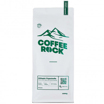 Кава арабіка 100% Coffee Rock Моносорт Ефіопія Йоргачеф (мелена під гейзерну кавоварку)