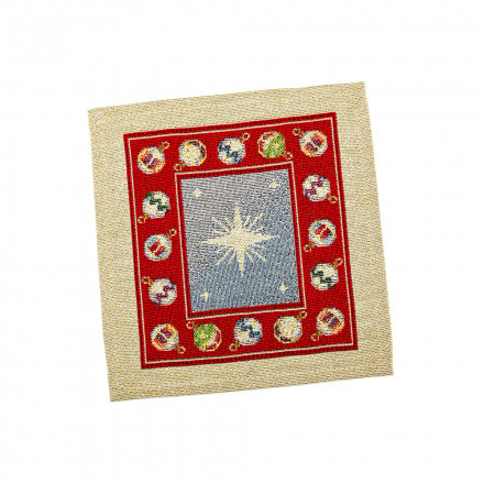 Салфетка гобеленовая LiMaSo Рождественская звезда 17x18 см