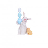 Фігурка декоративна Lefard Кролик і качечка 14 см