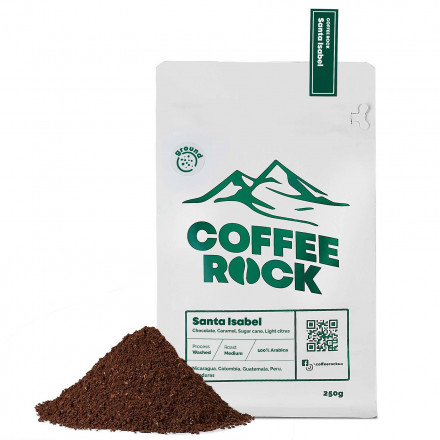 Кофе Арабика 100% Coffee Rock Купаж Santa Isabel (для заваривания в чашке, рожковая кофеварка, эспрессо)