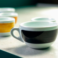 Чашка caffe latte Ancap Verona Millecolori Black 0.35 л