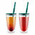 Набор стаканов с двойными стенками Bodum Pavina To Go 0.4 л K11850-450SA-450-Y21