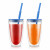 Набор стаканов с двойными стенками Bodum Pavina To Go 0.4 л K11850-448SA-448-Y21