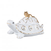 Фигурка декоративная Lefard Черепаха с лягушкой 12 см