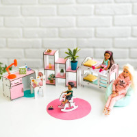 Набор кукольной мебели NestWood &quot;Детская&quot; для Барби