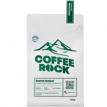Кава Арабіка 100% Coffee Rock Купаж Santa Isabel (мелена пiд clever)