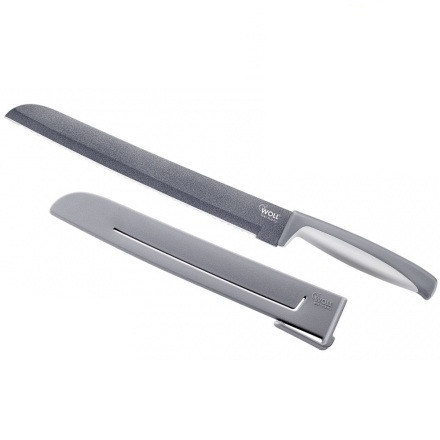Кухонный нож для хлеба с защитным чехлом WOLL 24 см